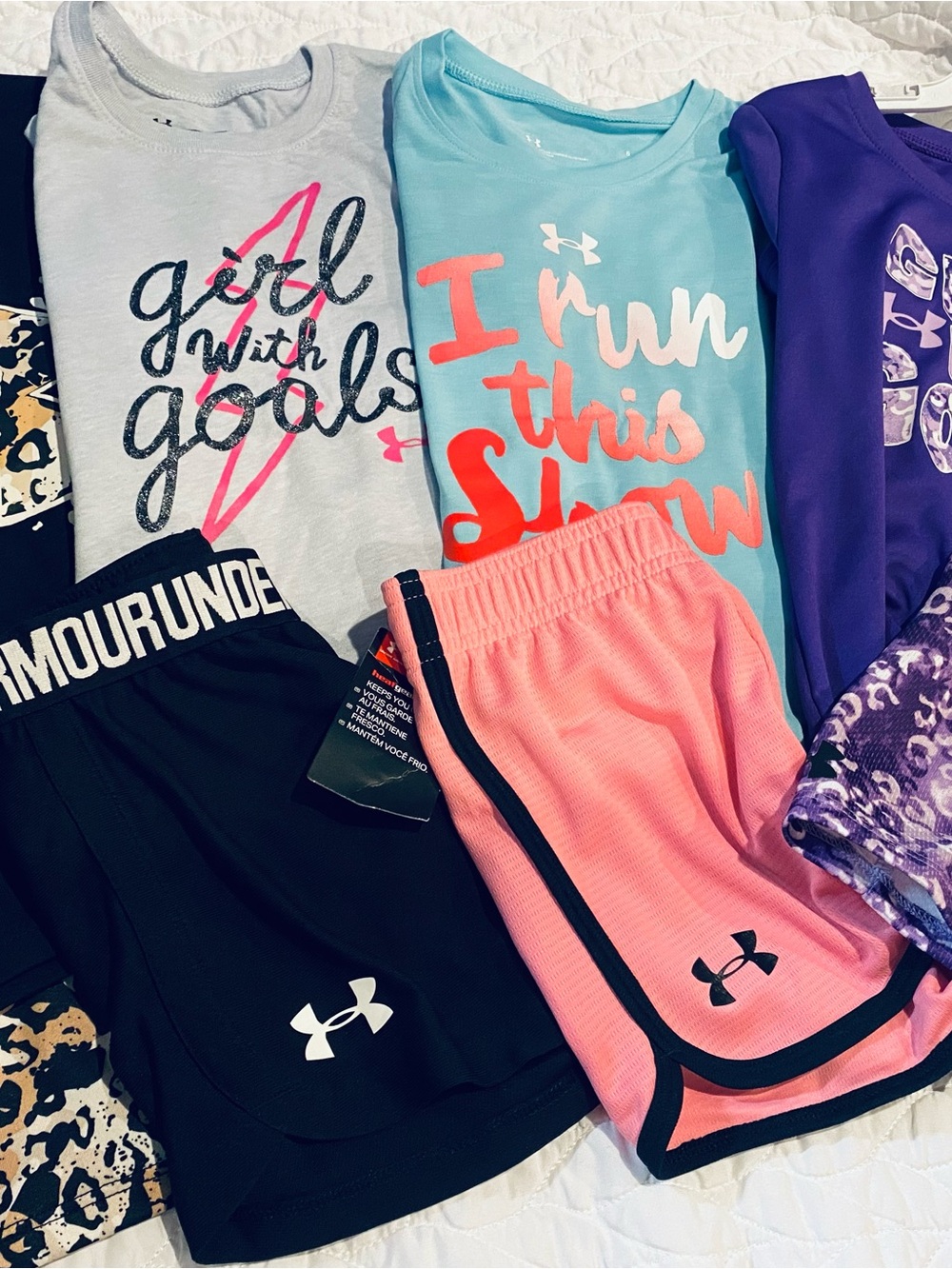Under Armour Girls Active Set - Light Blue, Pink, Black, Purple, Gray